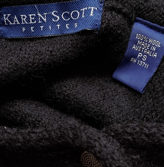Karen Scott Petites Wool Cardigan/Jacket  Size PS - Picture 3 of 3